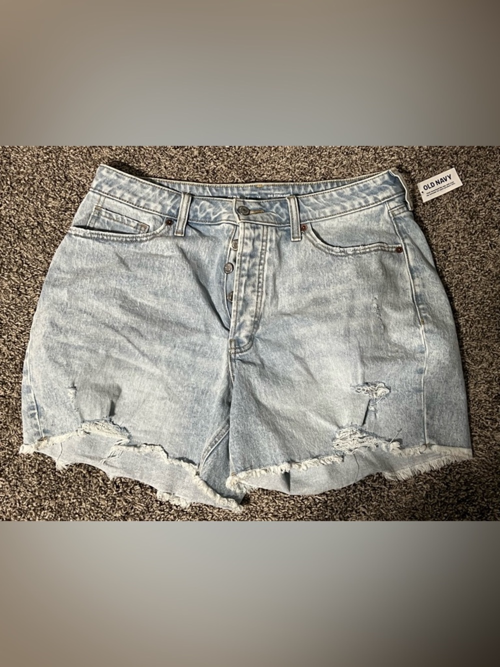 Old Navy Light Blue Distressed Denim Cutoff Shorts